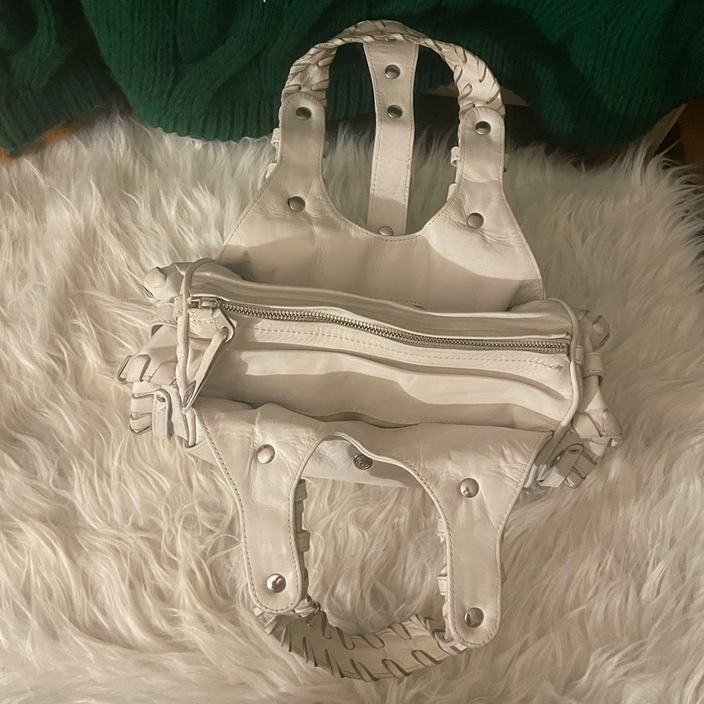 Chloe Silverado Vintage White Leather Handbag | Rare - Picture 6 of 15